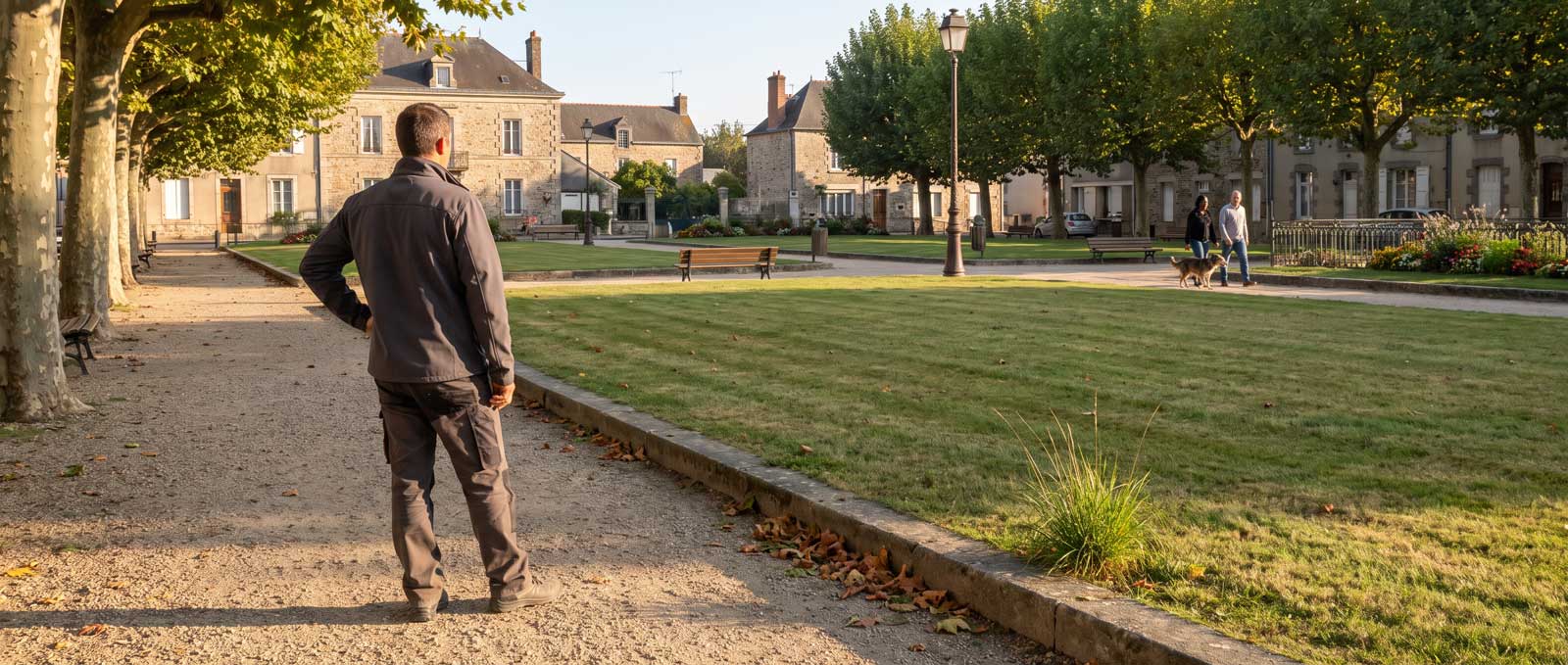 Élus et techniciens inaugurant un parc canin avec agrès d'agility pour chiens